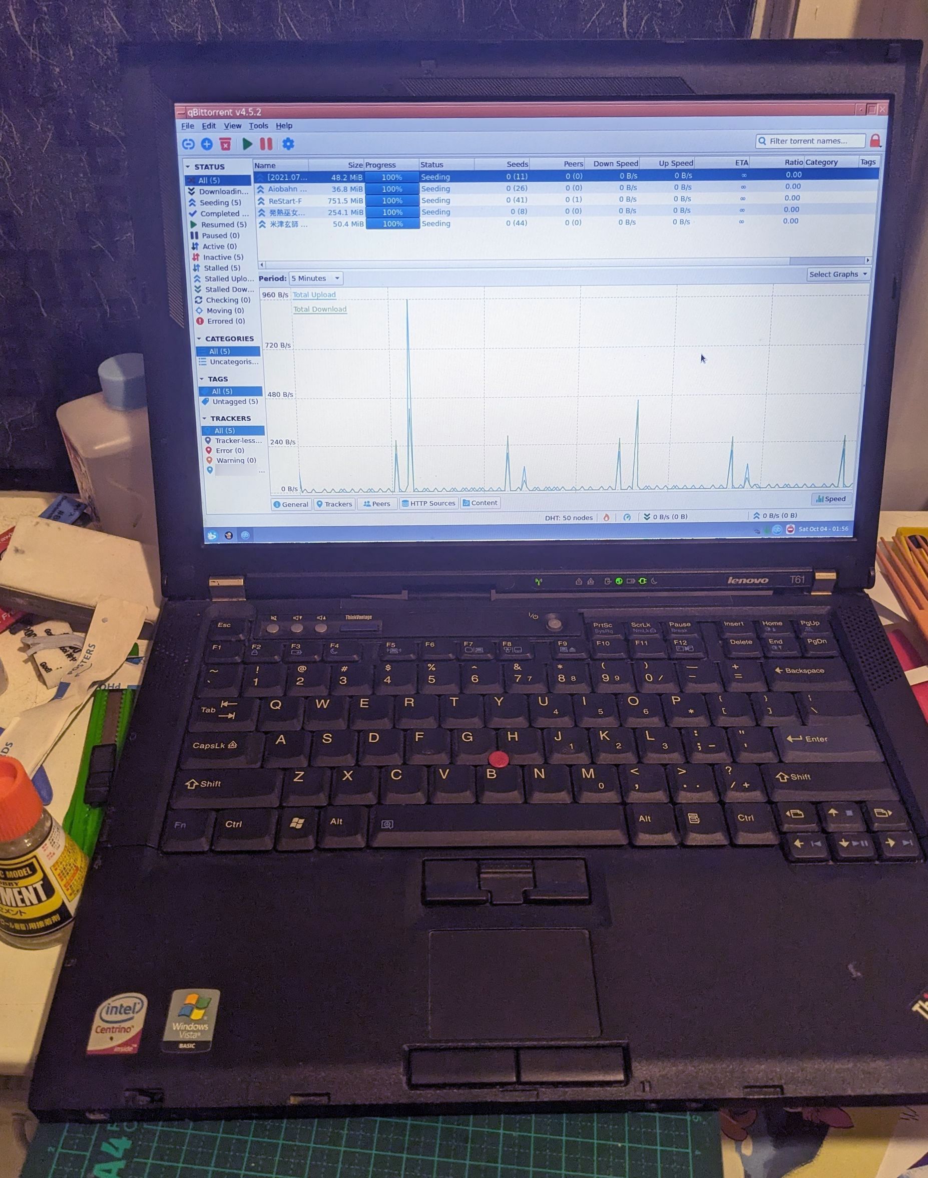 thinkpad with my torrents seeding thinkpad with my torrents seeding