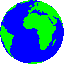 Gif of rotating globe