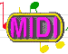 Gif of "midi" text shaking